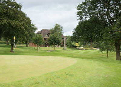 A view of the 1st hole at Arscott Golf Club