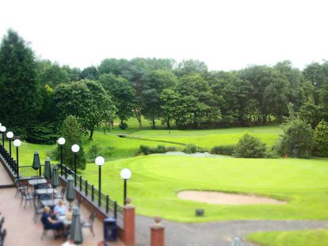 A view of the 18th green at Emerald Course from Macdonald Hill Valley Spa, Hotel & Golf