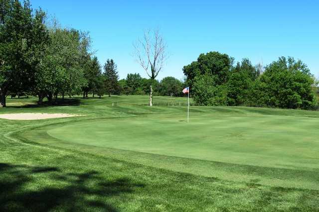 A view of a green at Olde Mill Golf Course