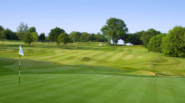 A view of green #2 at Bath Golf Club