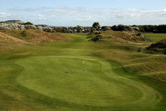 A view of green #1 at Championship Course from Burnham & Berrow Golf Club