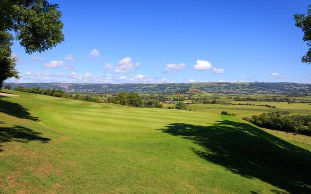 A view of the 12th green at Isle of Wedmore Golf Club