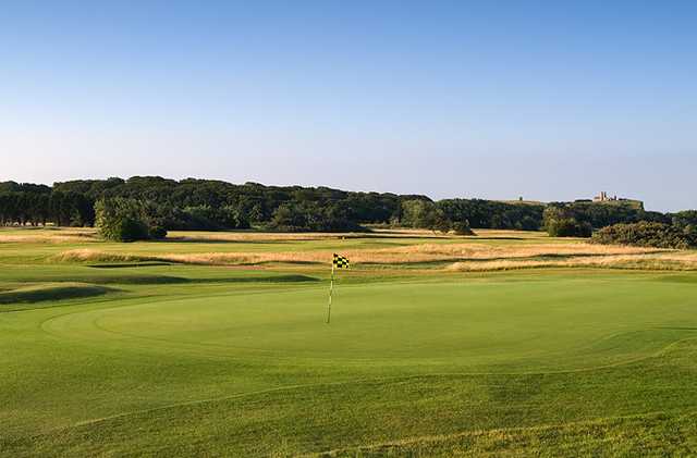 A view of green #1 at Weston-Super-Mare Golf Club