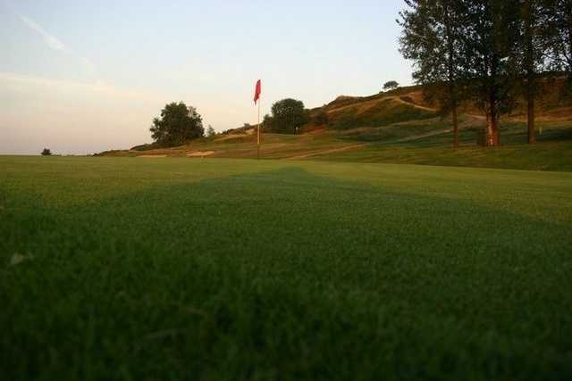 A view of the 15th green at Stocksbridge & District Golf Club