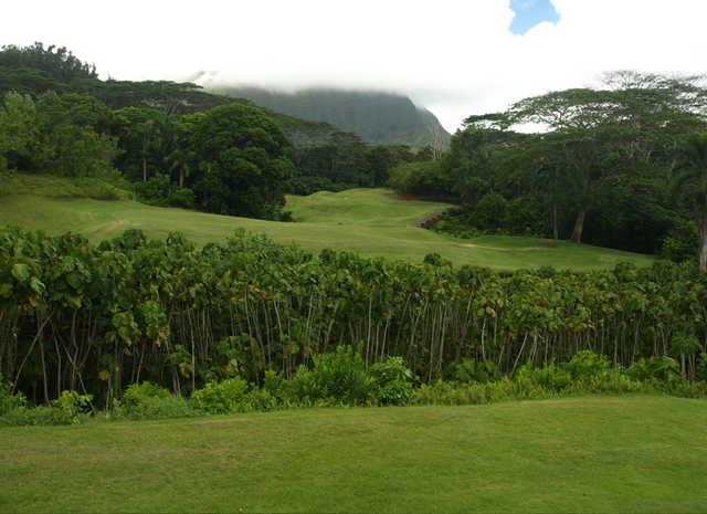 View from the 401-yard par-5 13th hole at Royal Hwaiian Golf Club