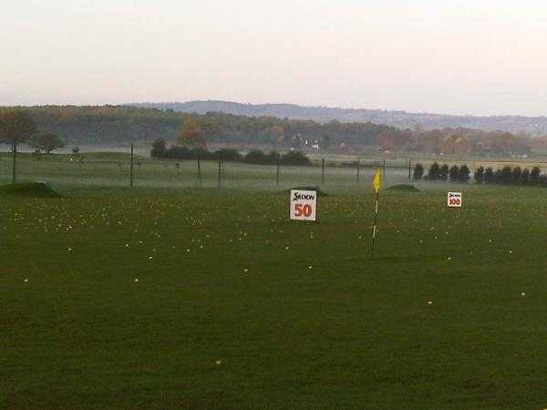 A view of the driving range at Halfpenny Green Golf Club