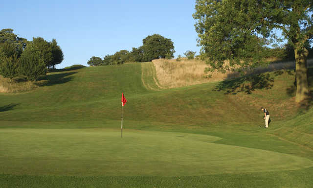 A view of green #16 at Manor Golf Club