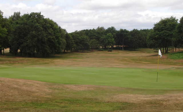 A view of green #8 at Whittington Heath Golf Club