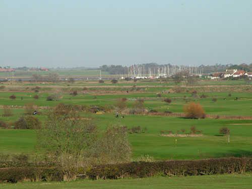 A view from Kingsfleet Course at Felixstowe Ferry Golf Club