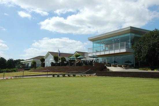 A view of the clubhouse at Stoke by Nayland Golf Club