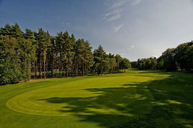 The large 5th green on the Long Cross Course will give your short game a thorough examination