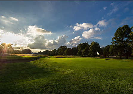 A view of a green at Hampton Court Palace Golf Club