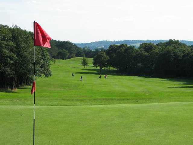 A view from green #16 at Leatherhead Golf Club