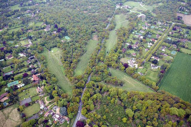 Aerial view from Limpsfield Chart Golf Club