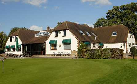 A view of the clubhouse at Oak Park Golf Club