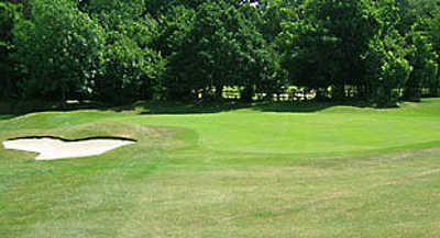 A view of the 15th green at Shirley Park Golf Club