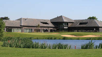 A view of the clubhouse at Surrey Downs Golf Club