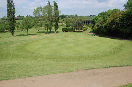 A view of the 2nd green at Rugby Golf Club