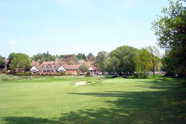 Looking at the 10th with the clubhouse behind from Handsworth GC