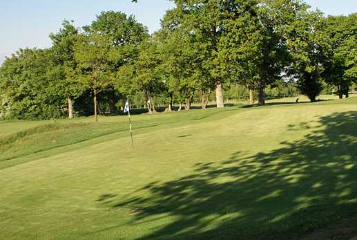 A view of the 7th green at Ifield Golf Club