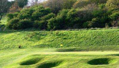 A view of the 8th green at Pyecombe Golf Club