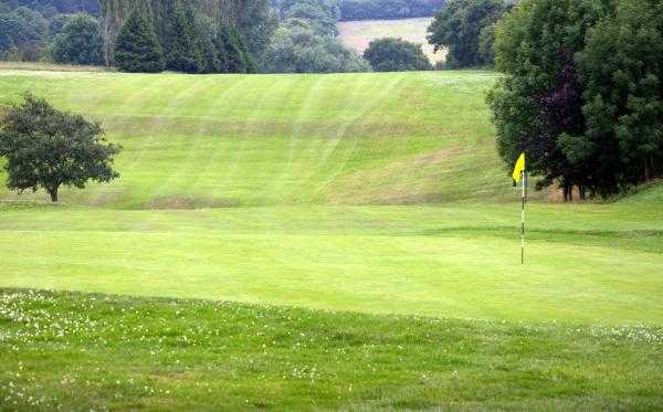 A view of green #14 at Cleckheaton & District Golf Club