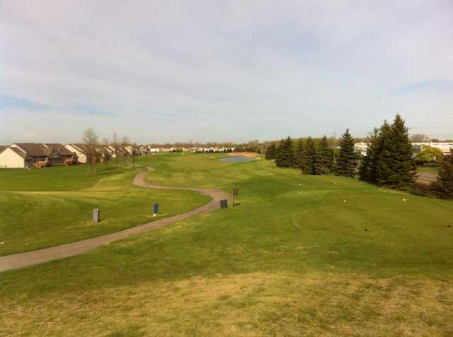 View of the #18 from behind the back tees at Gateway Golf Club