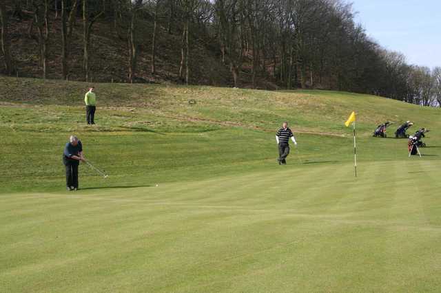 A view of the 7th hole at Outlane Golf Club.