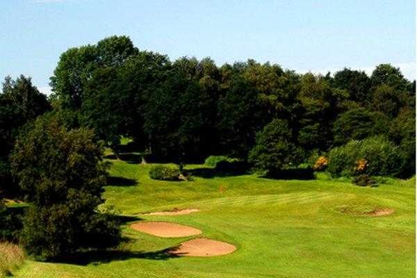 A view of green #3 at Sand Moor Golf Club