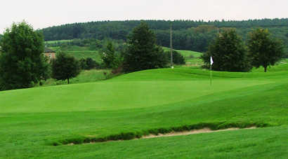 A view of green #9 at Waterton Park Golf Club
