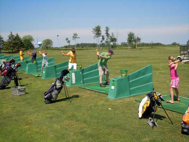 A view from the driving range tees at Nemadji Golf Course