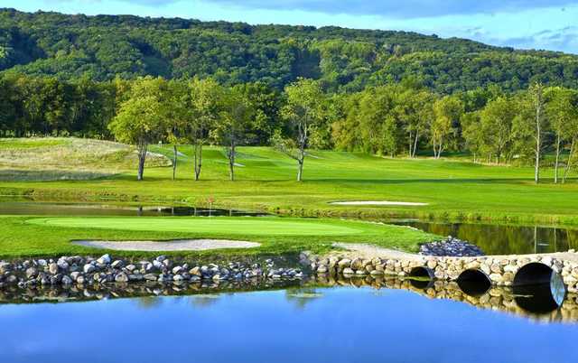 A view of an island green at Devils Head Resort & Convention Center