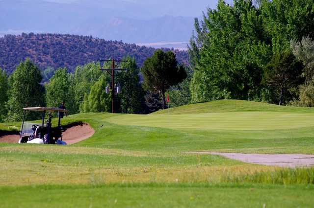 A view of the 11th green at Rifle Creek Golf Course