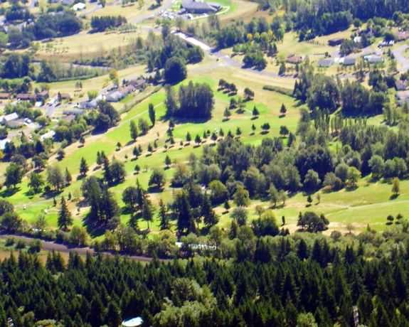 Aerial view of Beacon Rock Golf