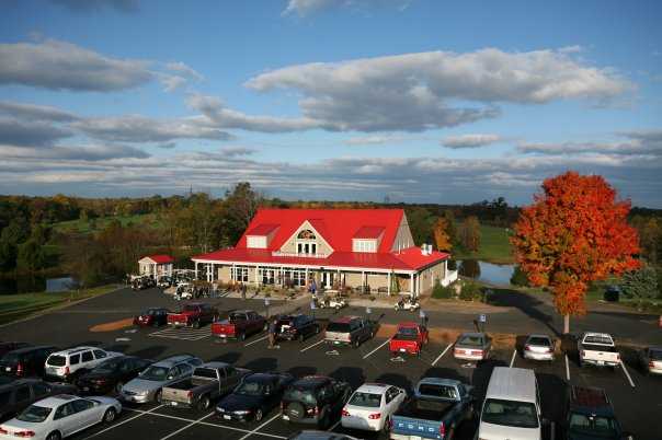 A view of the clubhouse at Farms Golf Course
