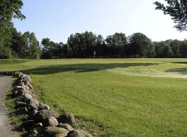 A view of green #4 at Ledge Meadows Golf Course