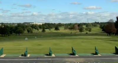 A view of the driving range at Elliot Golf Course