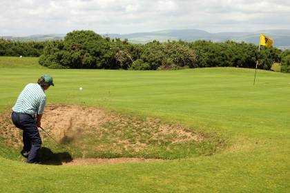 A view of the 9th hole at Southerndown Golf Club