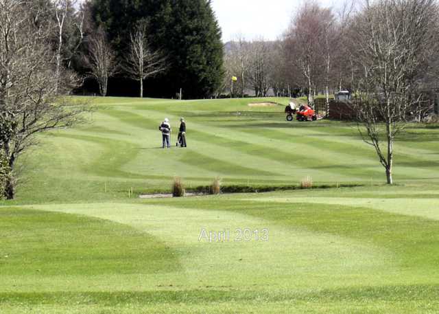A view of the 18th fairway at Bargoed Golf Club