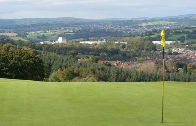 A view of hole #10 at Caerphilly Golf Club