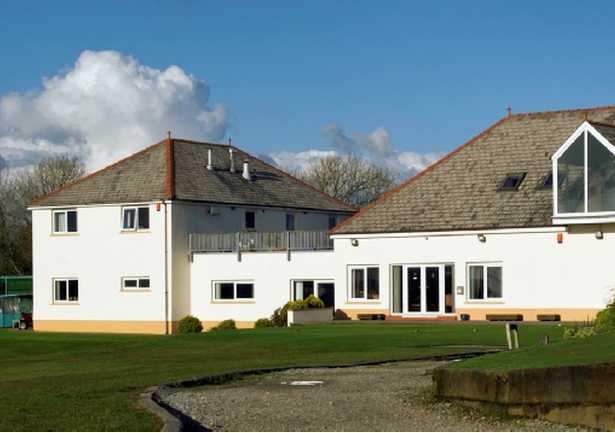 A view of the clubhouse at Haverfordwest Golf Club