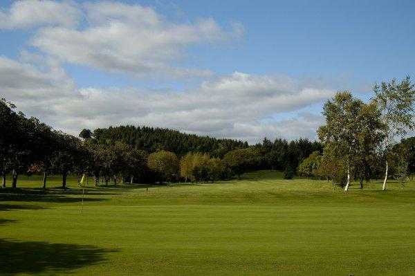 A view of green #1 at Builth Wells Golf Club