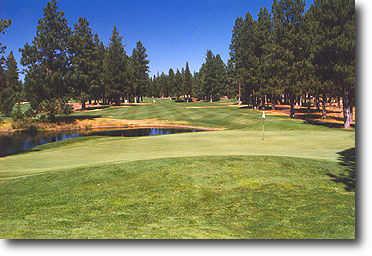 Widgi Creek #7: Typically into the wind, going for this green in 2 is risky at best. There is water to the right off your tee shot and water guarding a small undulating green. Best to play it safe and lay up to save par.