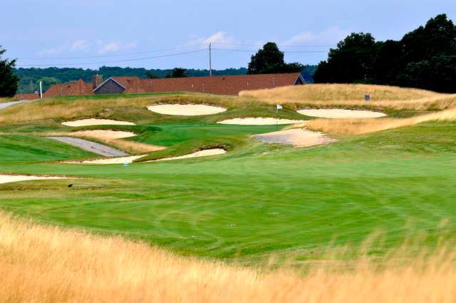 A view of a green at The Vineyards Golf Club