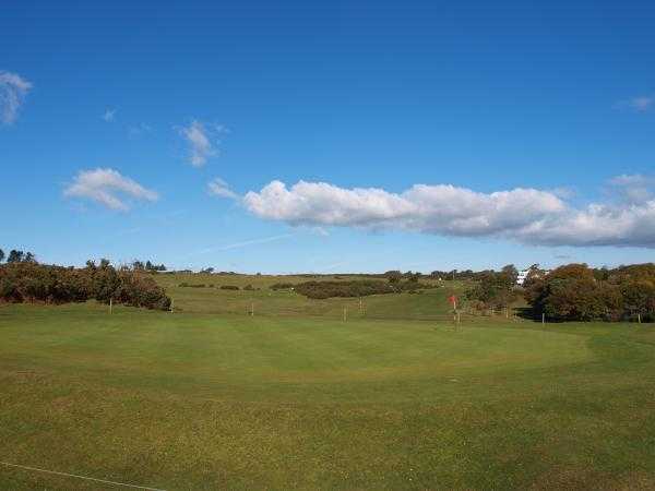 A view of green #10 at Clyne Golf Club