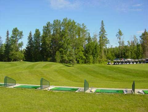 A view from the driving range tees at Drayton Valley Golf Club