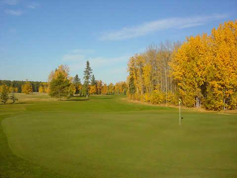 A fall view of a hole at Drayton Valley Golf Club