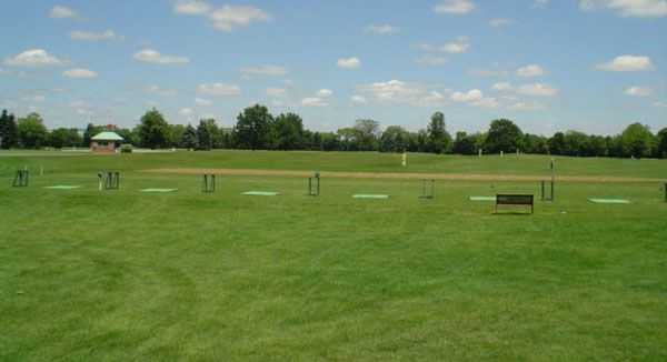 A view of the driving range tees at Carlisle Barracks Golf Course