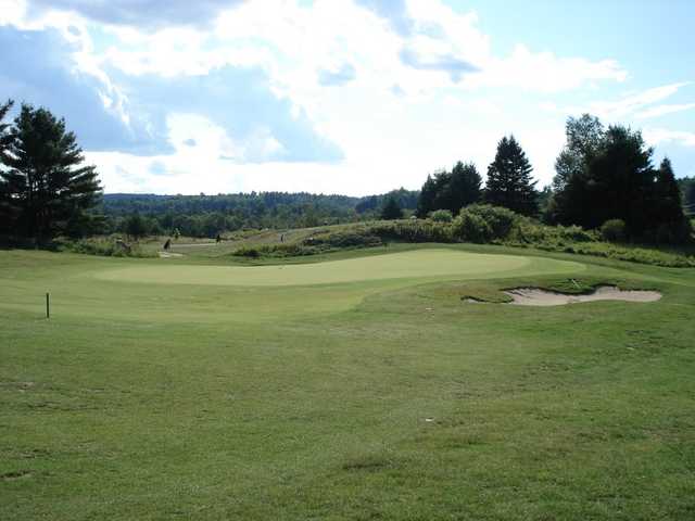 A view of the 4th green from Homestead at Wolf Ridge