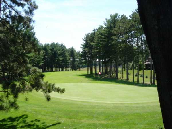 A view of green #2 at Pine Trail Golf Course